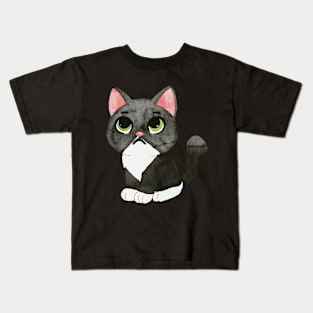 Sad little black kitty Kids T-Shirt